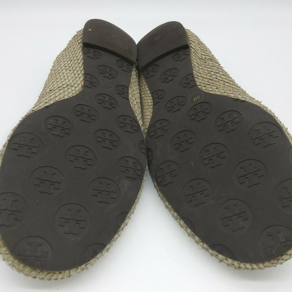 Tory Burch Snake Embossed Reva Flat Shoes Size 8 M - Picture 6 of 6